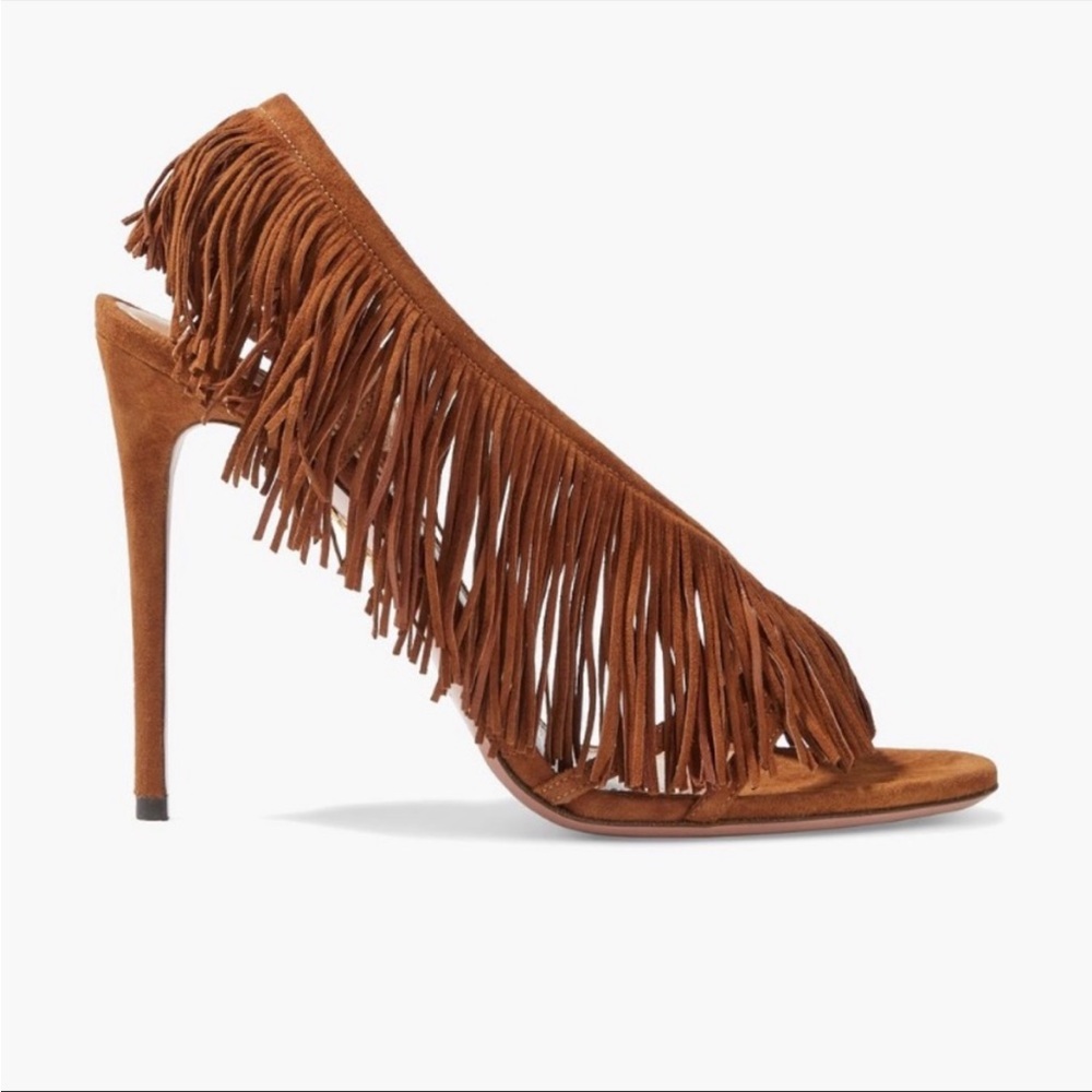 Aquazzura Wild Fringe Sandal 105mm, IT 39 - Picture 3 of 12